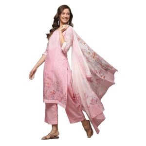 BIBA Women Cotton Straight Kurta Palazzo Suit Se