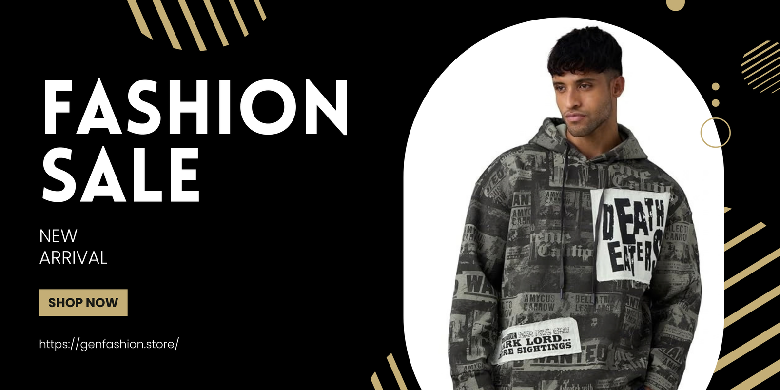Black and White Simple Fashion Sale Banner